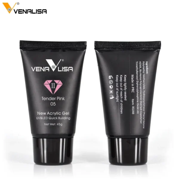 Venalisa Poly Nail Gel Nail Art French Nail Constraction Jelly Builder Extension Gel Acrylic Slip Solutions Clearnser Remover - Image 2