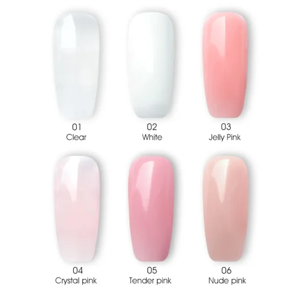 Venalisa Poly Nail Gel Nail Art French Nail Constraction Jelly Builder Extension Gel Acrylic Slip Solutions Clearnser Remover - Image 3