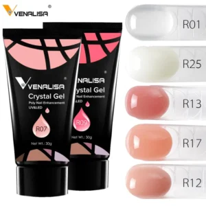 30g VENALISA Poly Nail Gel Nail Art French Nail DIY Clear Camouflage Color Fibre Glass Hard Jelly extens Nail exten UV LED Gel