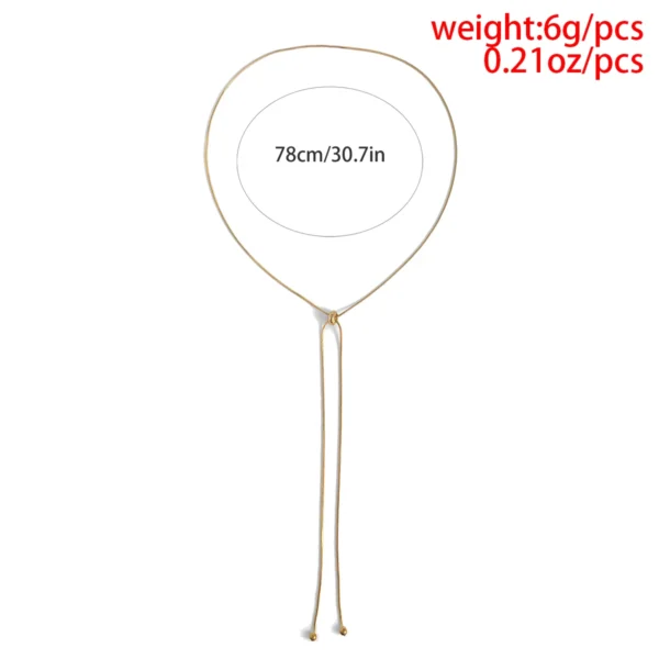 Ingemark Kpop Snake Chain Choker Necklace for Women Wedding On The Neck Temperament Ball Pendant Thin Link Party Jewelry - Image 3