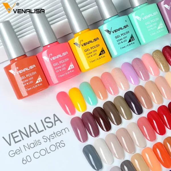 VENALISA TPO FREE Holographic Camouflage Full Color Nail Varnish Manicure Lacquer Polish LED Gel Soak Off Lacquer Glitter Effect - Image 4