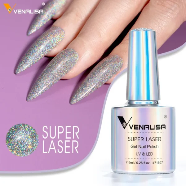 Venalisa New Arrival Super Laser Gel Nail Polish Glitter Effect Sparkling Semi Permanent VIP3 Colors Beauty UV Nail Gel Lacquer - Image 3