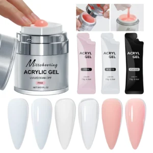 30g Press-on Nail Extension Gel Nail Build Poly Nail Acrylic Gel UV LED Quick Extension of Crystal Model Painless Crystal Glue