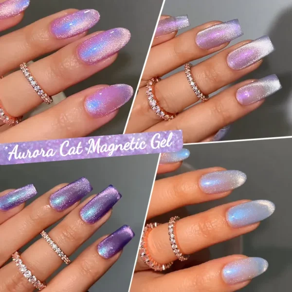 LILYCUTE 7ml Aurora Cat Magnetic Gel Nail Polish Reflective Magnet Gel Varnishes Semi Permanent UV Gel For Nail Art Manicure DIY - Image 4