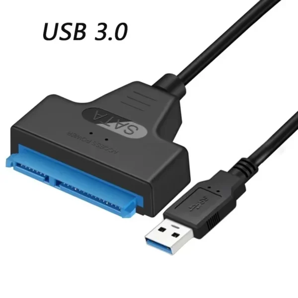 SATA 3 to USB 3.0 adapter cable 6Gbps high speed data Sata to usb adapter with power port support 2.5/3.5inch SSD HDD hard drive - Image 2