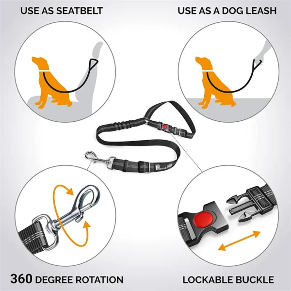 Reflective Pet Dog Car Seat Belt Puppy Dog Walking Travel Car Accessories Dog Leash Harness for Small Dogs Pet Car Supplies - Image 3