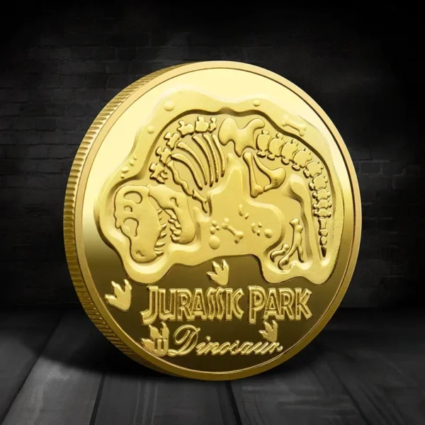 Souvenir Coin REPLICA Commemorative Coins Medallion Badges Coins Jurassic Park Dinosaurs Coins - Image 2