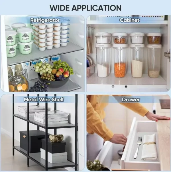 30/60cm 1.5/5M Drawer Mat Shelf Cover Liners Non Slip Waterproof Closet Placemat Table Pad Cabinet Oil-proof Liners Non-Adhesive - Image 6