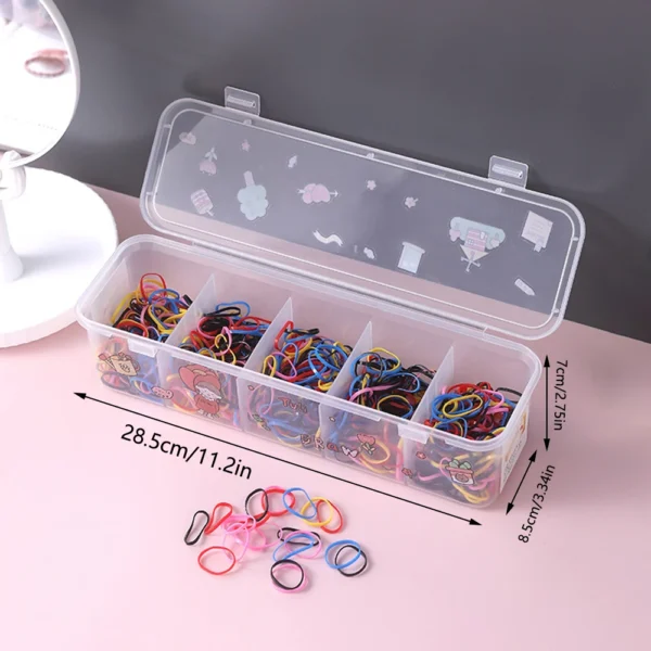 1pc Plastic Hair Accessories Jewelry Sorting Box Five Compartment Storage Box Desktop Miscellaneous Items Data Cable Storage - Image 5