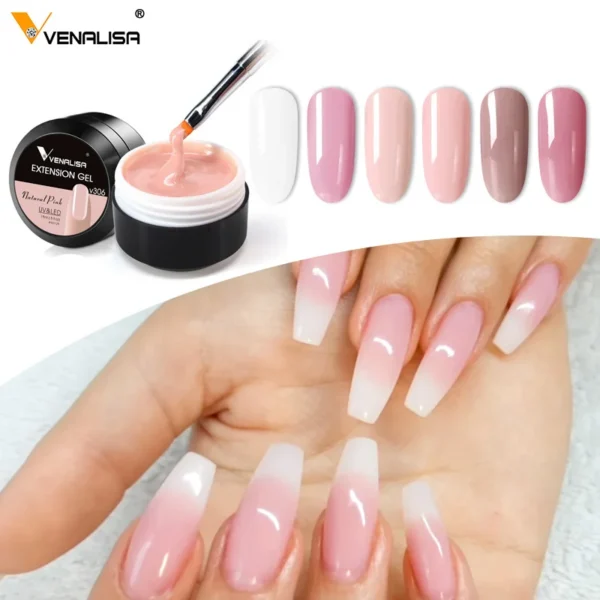 Venalisa Reinforce Gel Keep Nail C Arc UV Construction Gel Thick Base Coat Hard Painting Gel Lacquer 5D Modelling Gel - Image 2