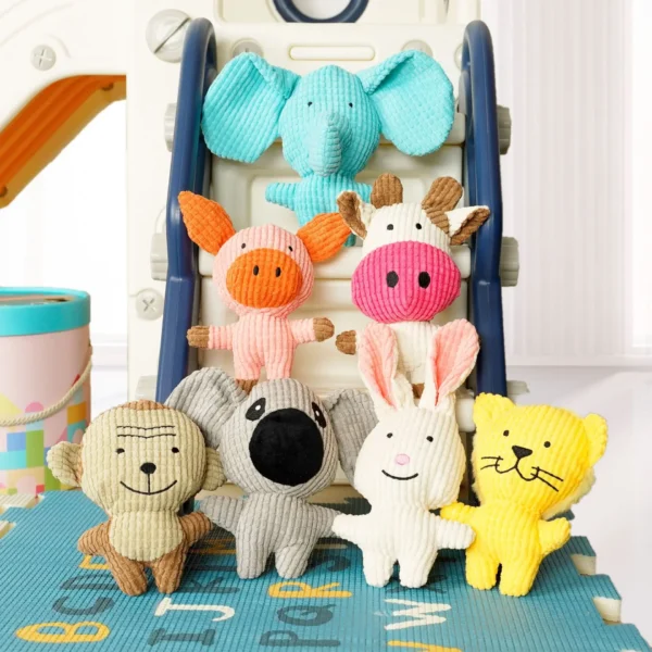 Plush Pet Dog Squeak Toys for Small Dogs Cute Pig Elephant Molar Training Decompress Interactive Dog Sound Toy Bite Resistant - Image 4