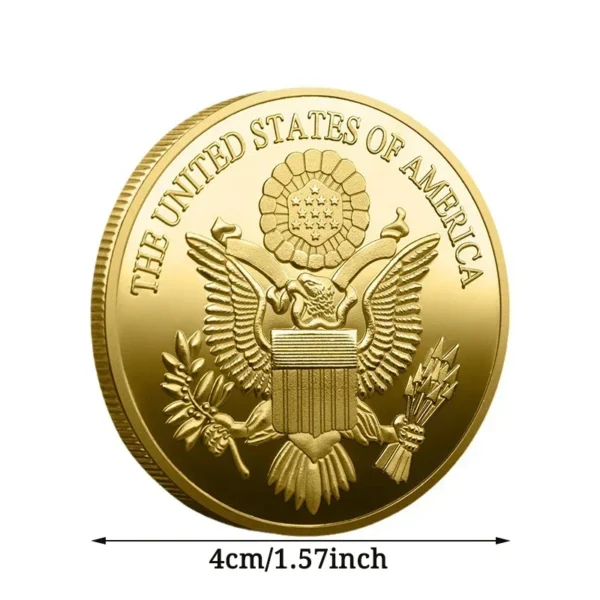 Souvenir Coin American Eagle of Liberty Commemorative Coin Double Eagle Lucky Gold Silver Coin Commemorative Medal - Image 3