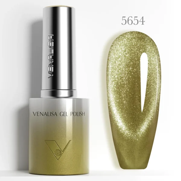 1pc Venalisa 10ml Nail Gel Polish Kit with Soft Texture Round Brush Hema/TPO Free Soak off Sparkle Cat Eye Lacquer Color Palett - Image 4