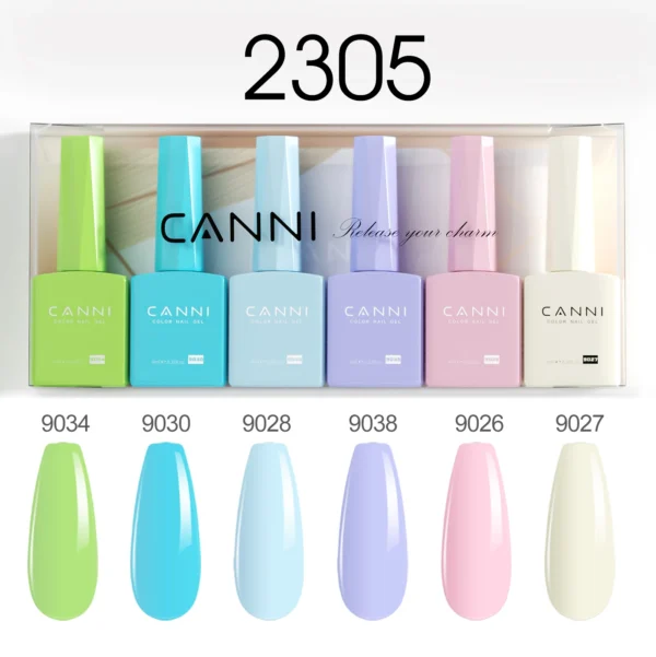 6pcs*9ml HEMA TPO FREE Nail Gel Polish CANNI Semi Permanent Jelly Pink Nude Color Gel Varnish Great Coverage UV LED Lacquer - Image 4