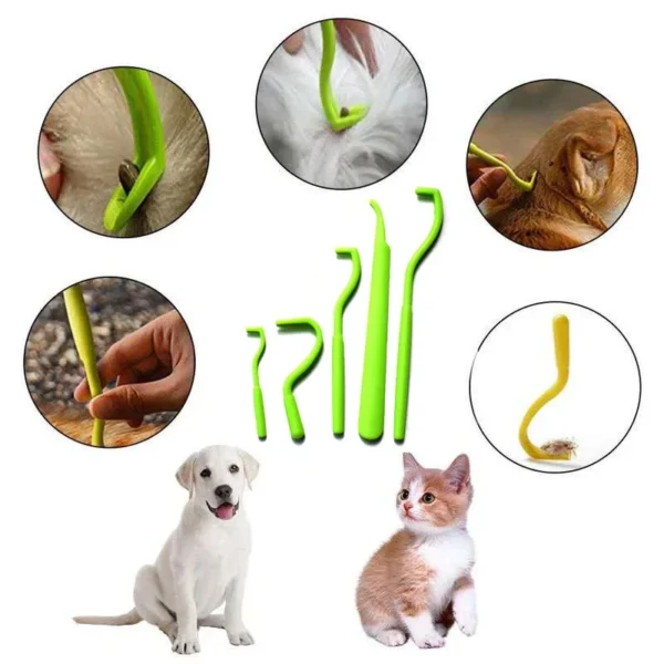 3Pack Flea Remover Hook Tick Remover Tweezer Tick Pull Pet Cat Dog Tick Clamp Accessaries Pet Mite Flea Extractor Dog Accessarie - Image 1