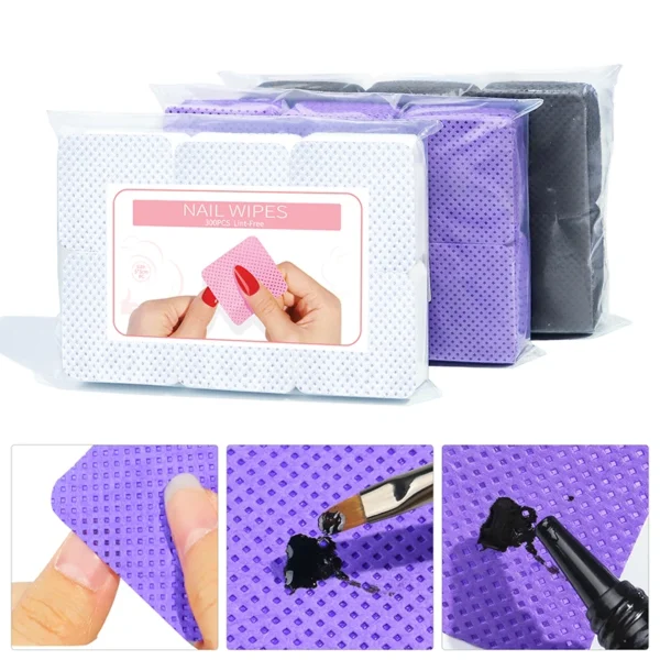 Lint-freeNail Polish Remover Gel Nail Wipes Nail Cotton Pads Manicure Pedicure Makeup Gel Nail Art Cleaning Tools - Image 3