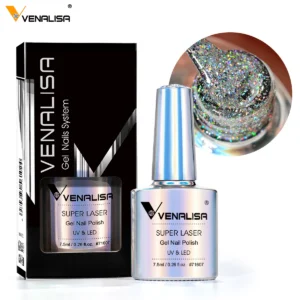 Venalisa New Arrival Super Laser Gel Nail Polish Glitter Effect Sparkling Semi Permanent VIP3 Colors Beauty UV Nail Gel Lacquer
