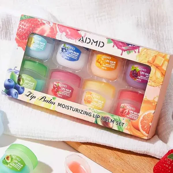 8pcs/box Fruits Lip Balm Sets Moisturizing Lipstick Makeup Base Moisturizer Lip Balm Anti-Cracking Lips Skin Care - Image 6