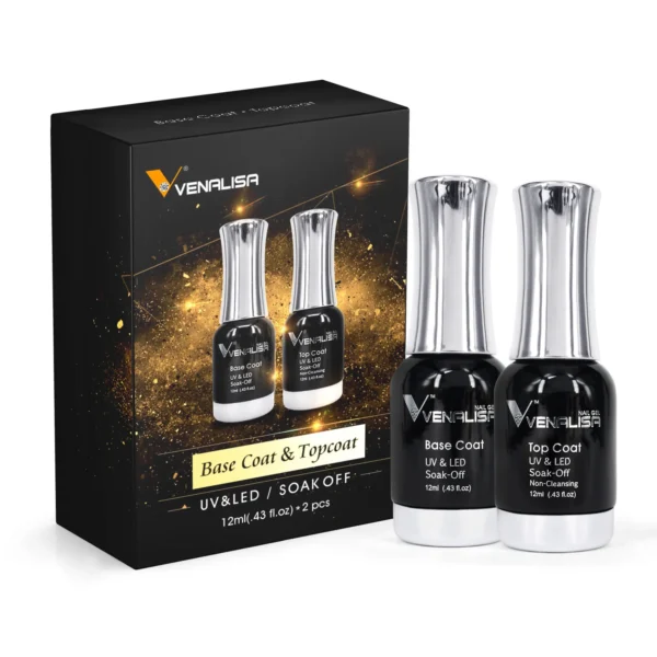 Venalisa 12ml TPO FREE Diamond Top Coat Supply Nail Art Enamel Gel Nail Polish Shining Glitter Sequin Starry Platinum Paint Gel - Image 1
