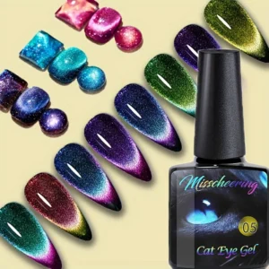 8ml 9D Rainbow Cat Eye Magnetic Nail Gel Phototherapy Adhesive Semi Permanent Nail Art Manicure Soak Off LED UV Gel