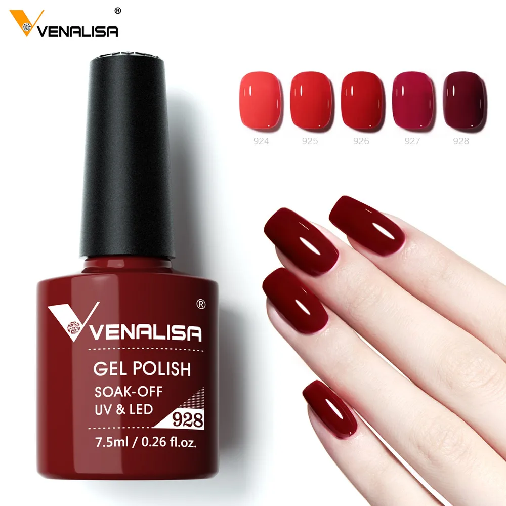 kf-S0fdfd69bc51f47188e090ae577b7cdeeP Venalisa Hot Sell Soak Off UV LED Gel 60 Colors 7.5ml Super Shinning Nail Gel Polish Lacquer Full Coverage Pure Color Series - Image 1