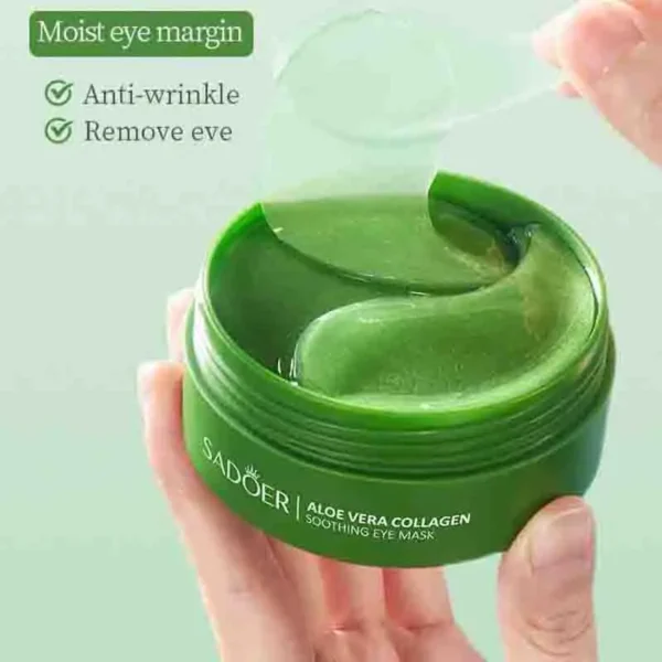60pcs Aloe Vera Collagen Eye Mask Anti Dark Circles Removal Eyes Bags Moisturizing Firming Eye Patches Eyes Skin Care Products - Image 5