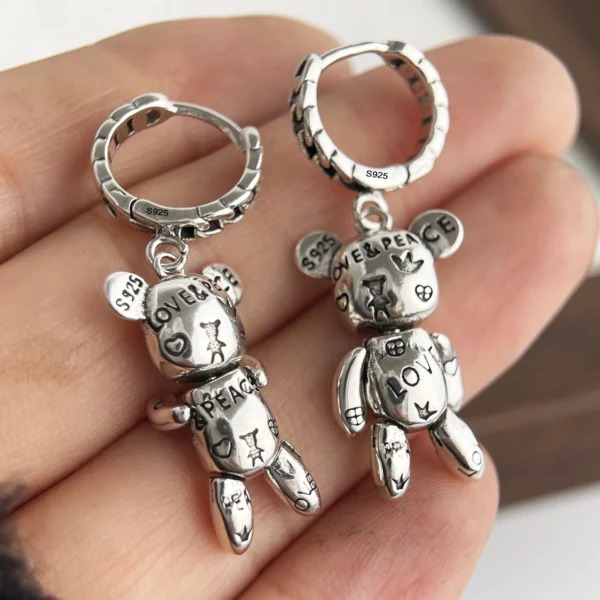 925 Sterling Silver Vintage Earrings For Women Trendy Simple Retro Earring Jewelry Prevent Allergy Party Accessories Gift - Image 2