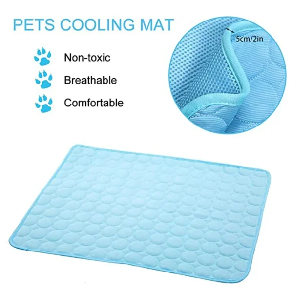 Dog Mat Cooling Summer Pad Mat For Dogs Cat Blanket Sofa Breathable Pet Dog Bed Summer Washable For Small Medium Large Dogs Car - Image 3