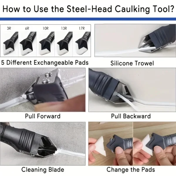 Versatile 15pcs Silicone Caulking Set: Professional, Precision Tools for Kitchens, Bathrooms - Durable and Easy to Use - Image 4