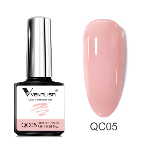 VENALISA Quick Construction Gel Jelly Color Semi Transparent Nail Gel Polish Fast Construction Soak Off UV LED Nude Pink Gel 7.5 - Image 5