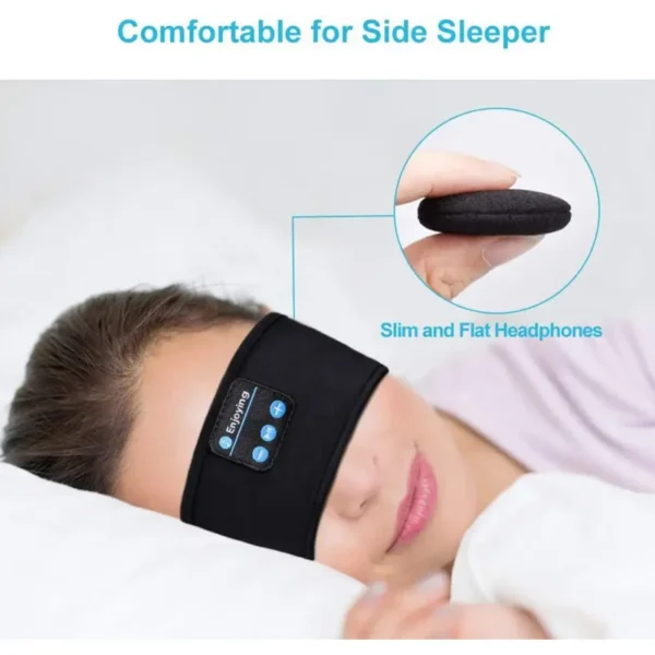 Sleep Mask Bluetooth Sleeping Headphones Headband Thin Soft Elastic Comfortable Wireless Music Headset Eye Mask For Side Sleeper - Image 4