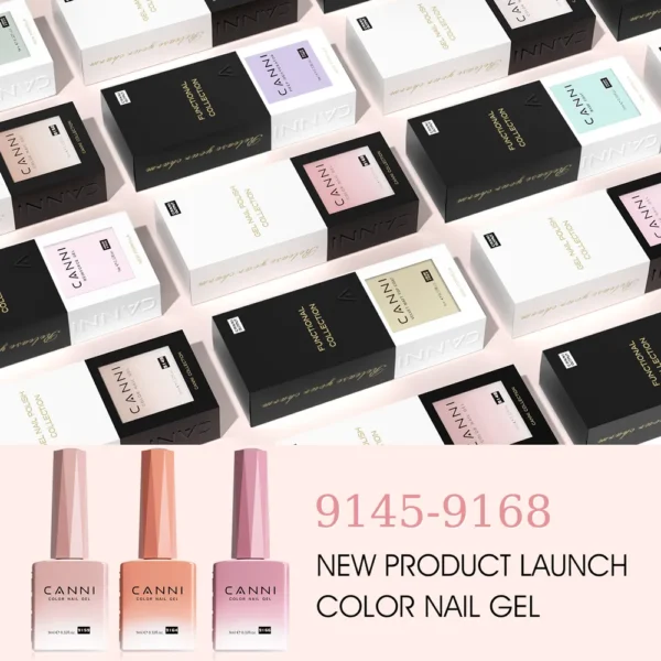 Canni Nail Gel Polish Jelly Nude Color HEMA FREE TPO FREE 9ml Transparent Semi Permanent Natural Nude French Nail Gel Lacquer - Image 2
