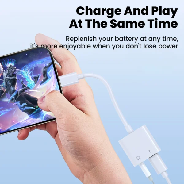 60W 2 In 1 Audio OTG Adapter USB C to Dual Type C+ 3.5mm Headphone Adapters For iphone 16 15 Samsung Audio Splitter - Image 3