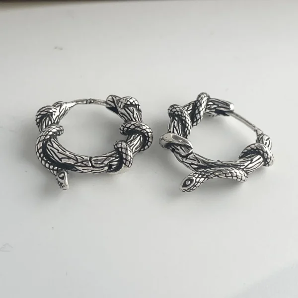 925 Sterling Silver Vintage Earrings For Women Simple Snake Shape Earring Jewelry Prevent Allergy Party Accessories Gift - Image 5
