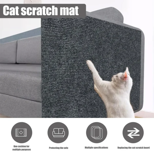 Anti Cat Scratch Mat Trimmable Self-Adhesive Carpet Mat Pad Cat Pet Scratcher Furniture Couch Corner Indoor Sofa Wall Protector - Image 2
