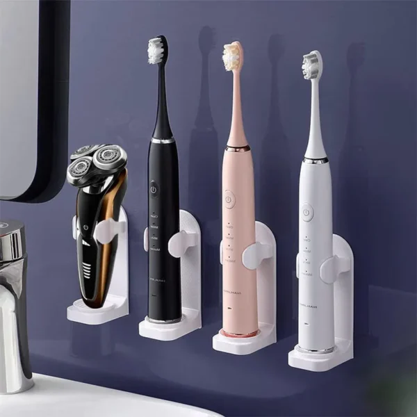 Electronic Toothbrush Holder Wall Mounted Adhesive Toothbrush Holders Toothbrush Organizer to Saving Space and Keep Drying - Image 5