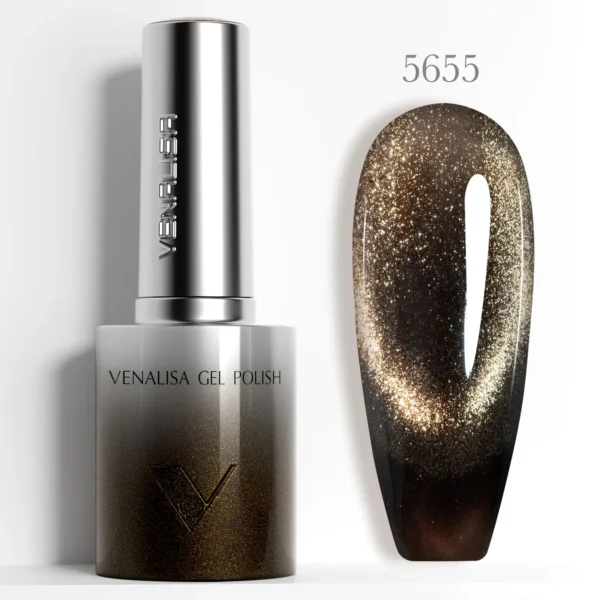 1pc Venalisa 10ml Nail Gel Polish Kit with Soft Texture Round Brush Hema/TPO Free Soak off Sparkle Cat Eye Lacquer Color Palett - Image 6