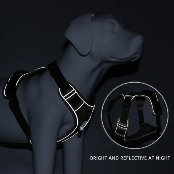 Medium Large Dog Harnesses Collar Labrador Army Reflective Adjustable Harness Oxford Cloth Pet Vest Training Hound Walk the Dog - Image 5