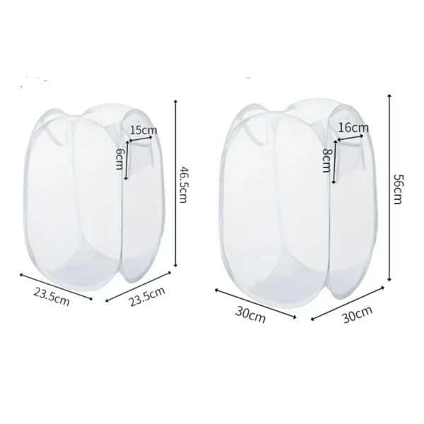 Dirty Clothes Basket Skeleton Ventilated Foldable Easy Storage Portable Large Capacity Clothes Basket - Image 6