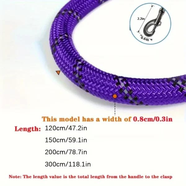 Reflective Dog Leash With Comfortable Padded Handle - Double Heavy Duty Traction Rope For Strong Dogs - Enhance Safety And Contr - Image 2