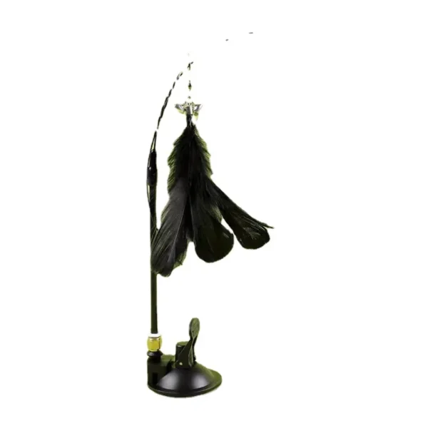 Interactive Cat Toy Handfree Cat Stick Playing Kitten Playing Teaser Wand Toy Suction Cup Bird/Feather Cat Wand Pet Supplies - Image 5
