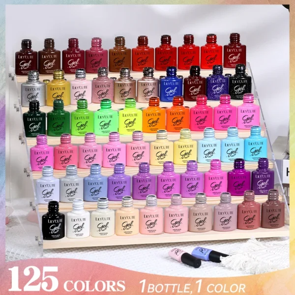 LILYCUTE 7ml Nail Gel Polish 125 Colors Gel Nail Polish Semi Permanent UV Gel Base Top Coat Nail Art Soak off UV LED Gel Varnish - Image 4