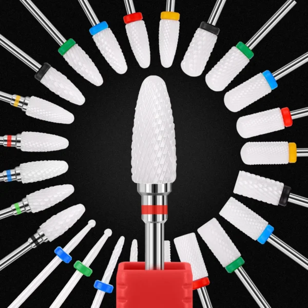25 Type Ceramic Milling Cutter Nail Drill Bit Electric Manicure Drills Pedicure Mill Bits Machine Files Nail Art Tools Equipment - Image 2