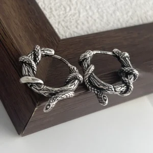 925 Sterling Silver Vintage Earrings For Women Simple Snake Shape Earring Jewelry Prevent Allergy Party Accessories Gift