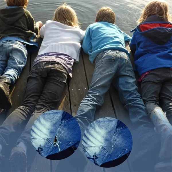 3 /Rolls of Jean Iron-On Patches, 8 x 50 cm Repair Patches, Clothing, Self-Adhesive Iron-On Patches for Children Adults (Dark Bl - Image 3