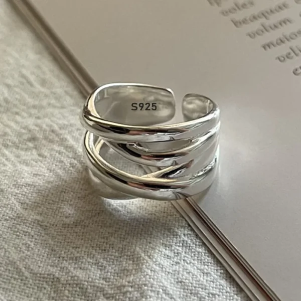 925 Sterling Silver Rings for Women Men Couple Minimalist Handmade Simple Interware Ring Party Jewelry Gift Prevent Allergy - Image 7
