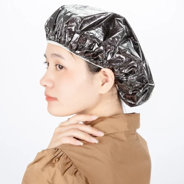 3/6pcs Rose Shower Cap Heat Insulation Aluminum Foil Insulation Hat Elastic Bathing Cap for Women Hair Perm Tool Barber Shop - Image 3