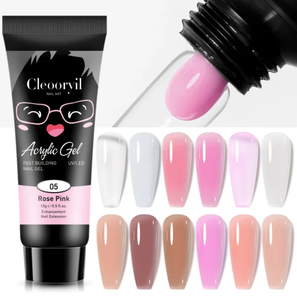 15ml/30ml Nail Extension Gel Nail Build Poly Nail Acrylic Gel UV LED Quick Extension of Crystal Model Painless Crystal Glue - Image 2
