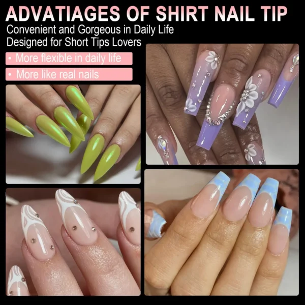 Luxury False Nail Tips Soft Gel Fingertip Semi-matte Capsules Almond French Coffin Full Cover Artificial Fake Nails Extension - Image 5