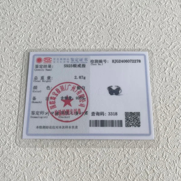 Real 925 Sterling Silver Geometric butterfly shape Adjustable Ring Minimalist Fine Jewelry For Women Party Gift - Image 6